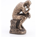 Rodin der Denker warf Harzstatue Bronze Finish